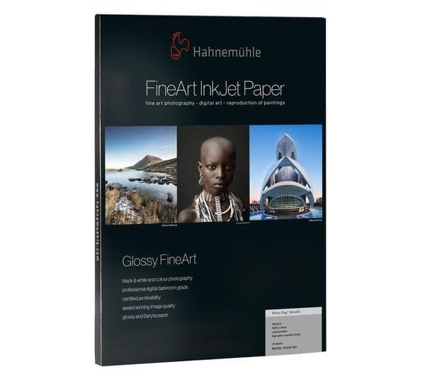 HAHNEMUEHLE FineArt Photo Rag Metallic A4 Photo Paper - 25 Sheets - Image 1