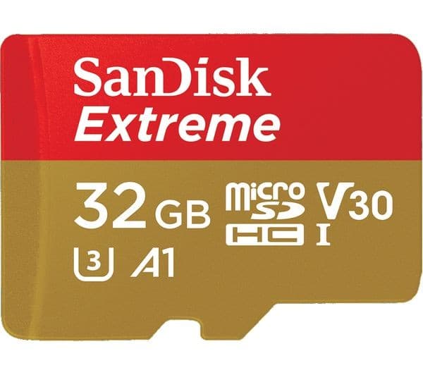SanDisk Extreme 32GB microSDHC Class 10 Memory Card with SD Adapter