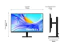 Samsung ViewFinity S8 S80UD LS32D800UAUXXU 4K UHD VA USB-C Monitor - Black - 32" thumbnail 7
