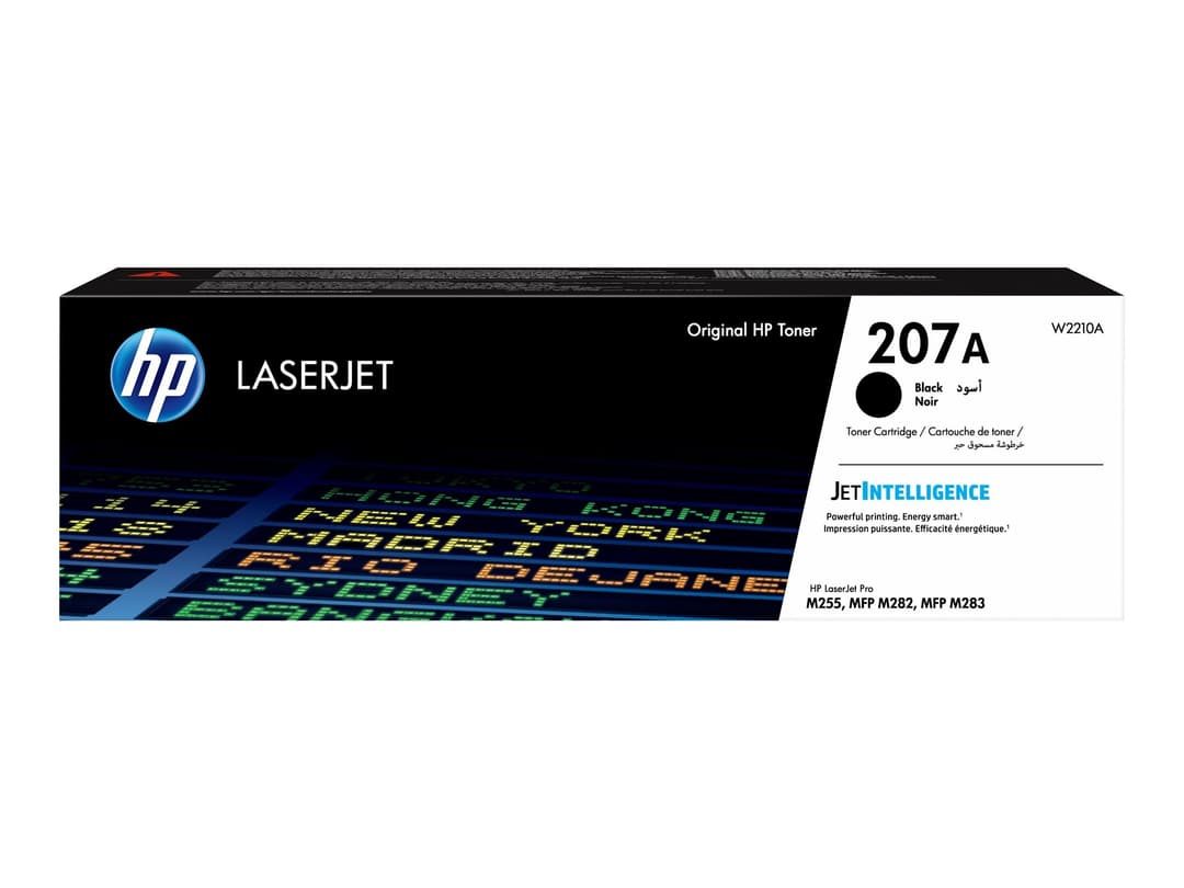 HP 207A Original Black Toner Cartridge W2210A - 1,350 Pages - Color LaserJet Pro M255/MFP M282/MFP M283 - Image 1