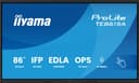 iiyama ProLite TE8615A-B1AG Signage Display Interactive flat panel 2.17 m (85.6") Wi-Fi 6 550 cd/m² 4K Ultra HD Black Touchscreen 40-point Built-in processor Android 14 Google EDLA thumbnail 2