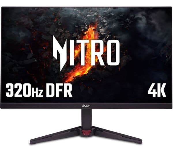 ACER Nitro VG270KV4 27" 4K Ultra HD 160Hz / Full HD 320Hz Dual-Mode IPS Gaming Monitor - Black