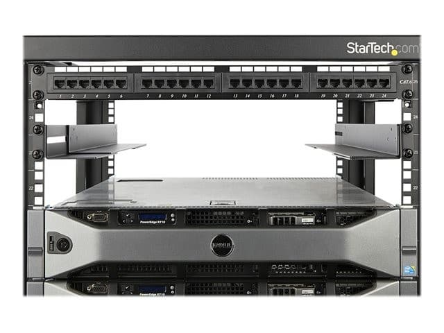 StarTech.com UNIRAILS1UB 1U 19-inch Universal 4-Post Server Rack Rail Kit, 24-36 inch Adjustable Depth, 2 Rails, Black - Image 2
