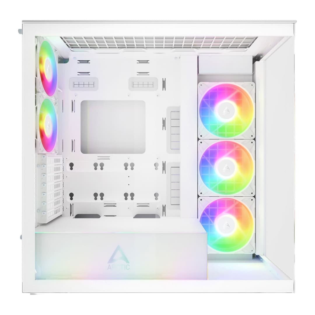 Arctic Xtender ARGB Tempered Glass Mid Tower PC Case - White (without Vertical GPU Mount) - Image 2