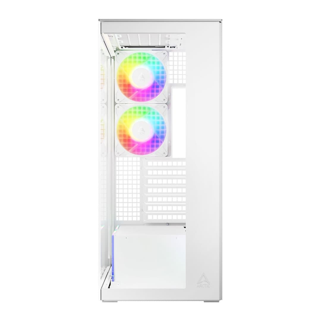 Arctic Xtender ARGB Tempered Glass Mid Tower PC Case - White (without Vertical GPU Mount) - Image 3