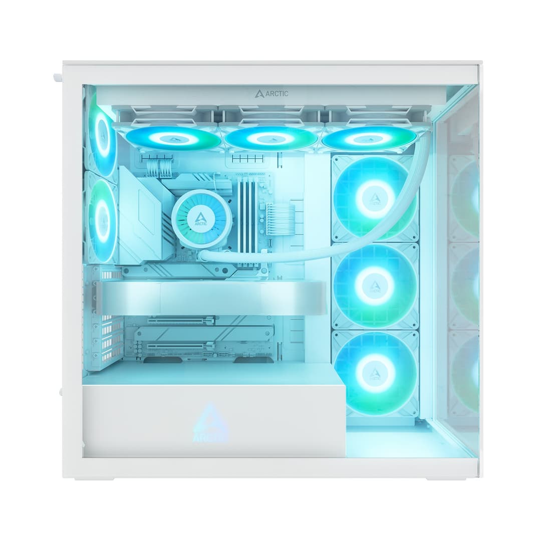 Arctic Xtender ARGB Tempered Glass Mid Tower PC Case - White (without Vertical GPU Mount) - Image 6
