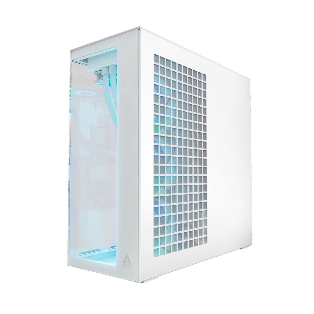 Arctic Xtender ARGB Tempered Glass Mid Tower PC Case - White (without Vertical GPU Mount) - Image 8
