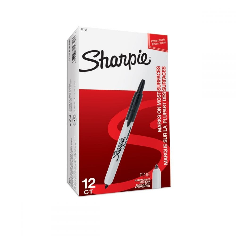 Sharpie S0810840 Retractable Black Pens Box of 12 - Image 1