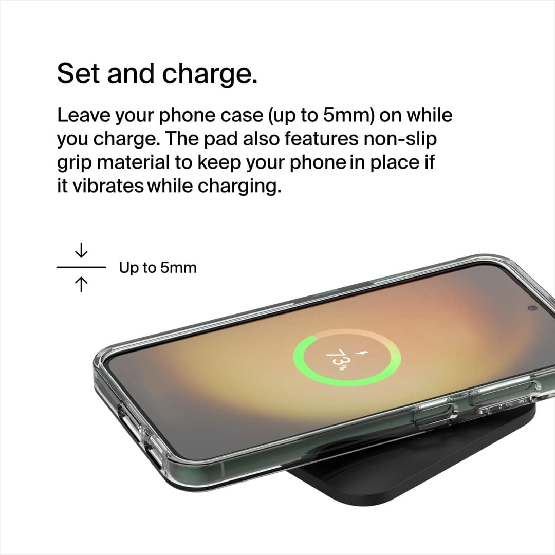 Belkin BoostCharge Pro Universal Easy Align Wireless Charging Pad 15W WIA007myBK - Black - Image 4