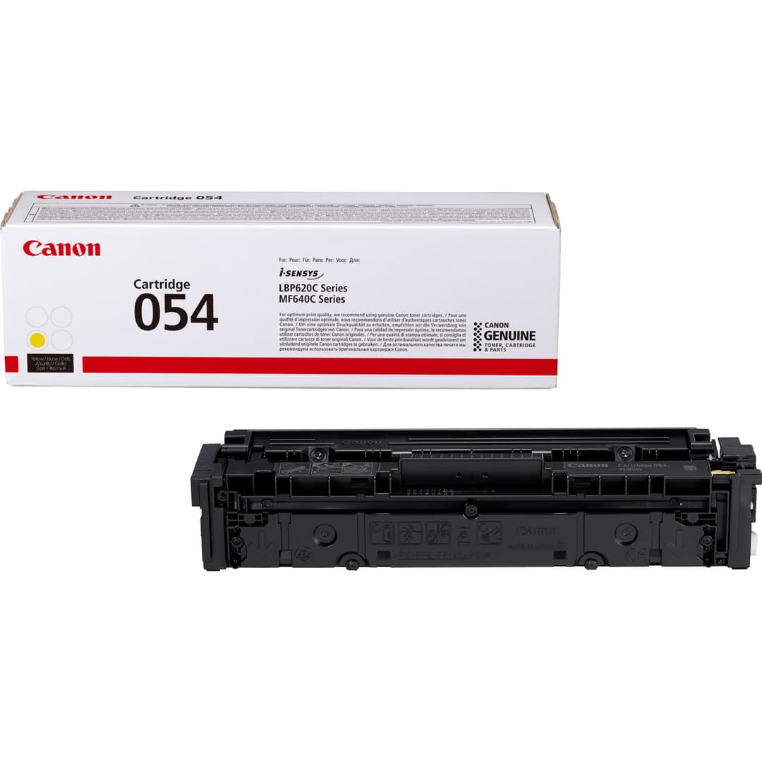Canon 054 Toner Cartridge, Yellow - Image 1