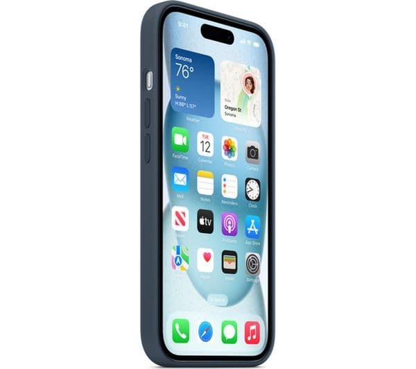 Apple iPhone 15 Silicone Case with MagSafe - Storm Blue - Image 3