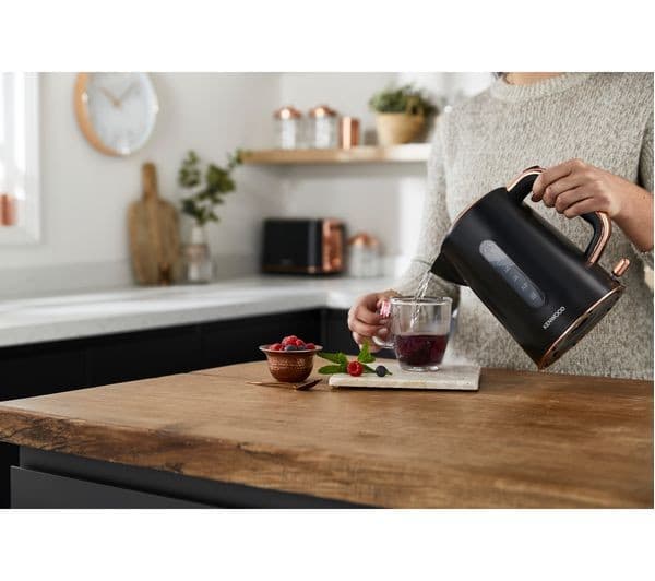 Kenwood Abbey Lux ZJP05 1.7L 3000W Jug Kettle - Dark Grey & Rose Gold - Image 2