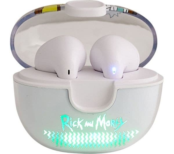 LAZERBUILT Rick & Morty Space Cruiser Wireless Bluetooth Earbuds - Grey & Green - Image 3