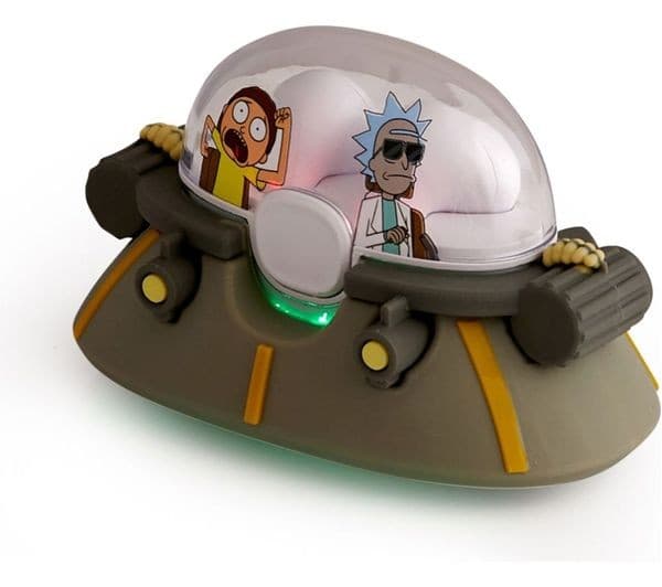 LAZERBUILT Rick & Morty Space Cruiser Wireless Bluetooth Earbuds - Grey & Green - Image 5
