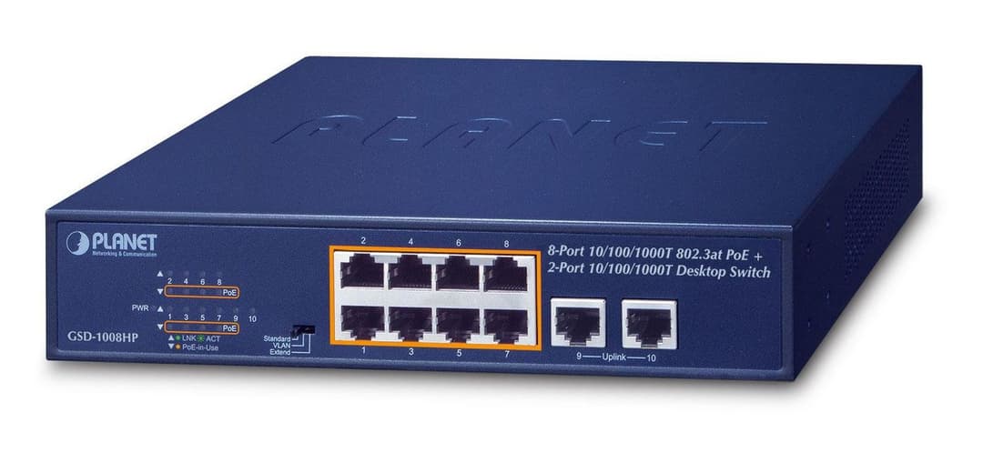 8-Port 10/100/1000T 802.3at - Image 1