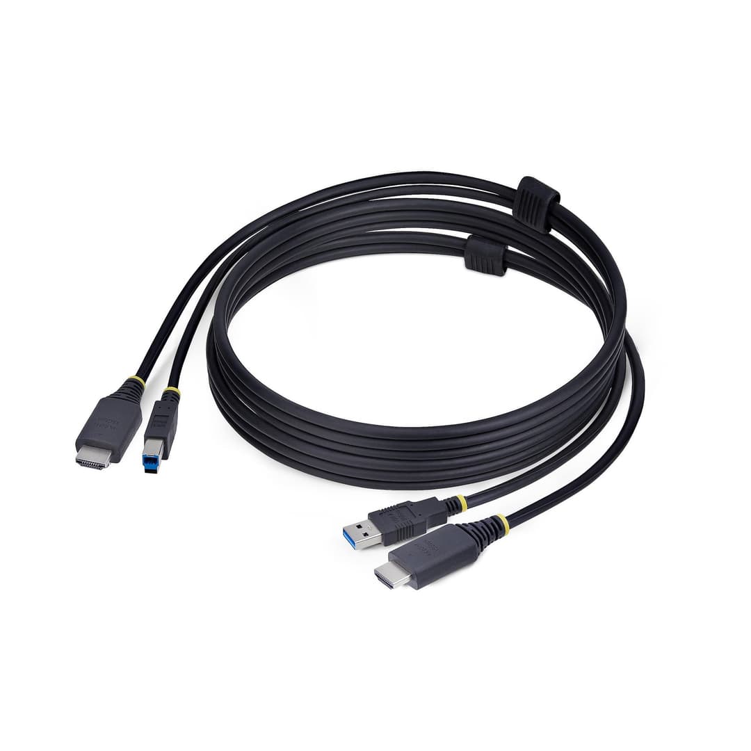 StarTech.com 6ft (1.8m) HDMI and USB 5Gbps KVM Cable, 4K 60Hz, HDMI 2.0 and USB Combo Cable for KVM Switches - Image 1