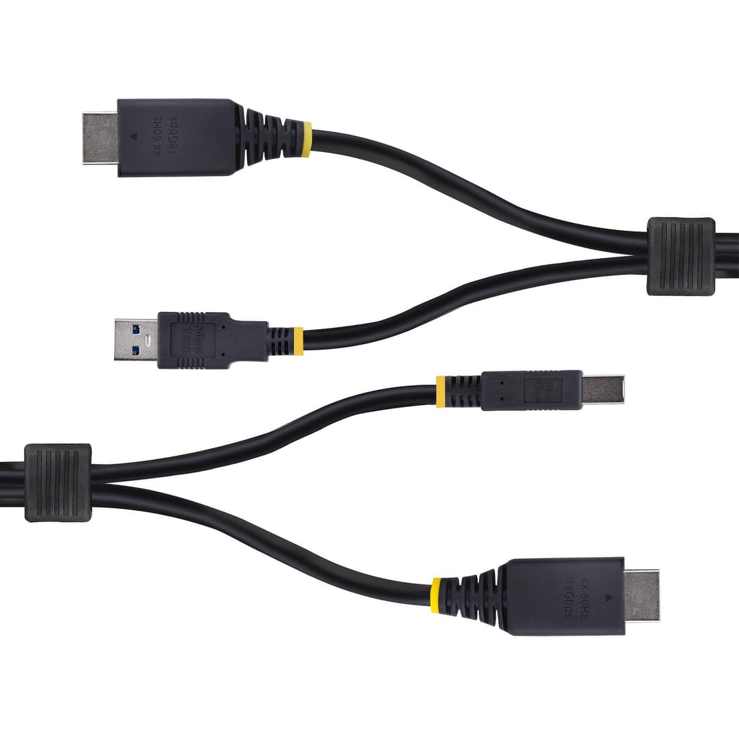 StarTech.com 6ft (1.8m) HDMI and USB 5Gbps KVM Cable, 4K 60Hz, HDMI 2.0 and USB Combo Cable for KVM Switches - Image 3