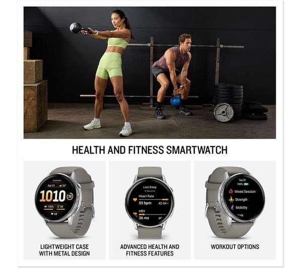 GARMIN Venu 4 Smartwatch 45mm Black - Image 2