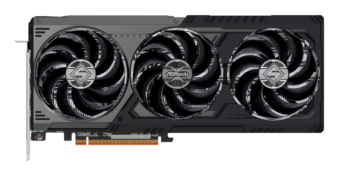Asrock AMD Radeon RX 9070 XT Steel Legend Dark 16 GB GDDR6 - Image 1