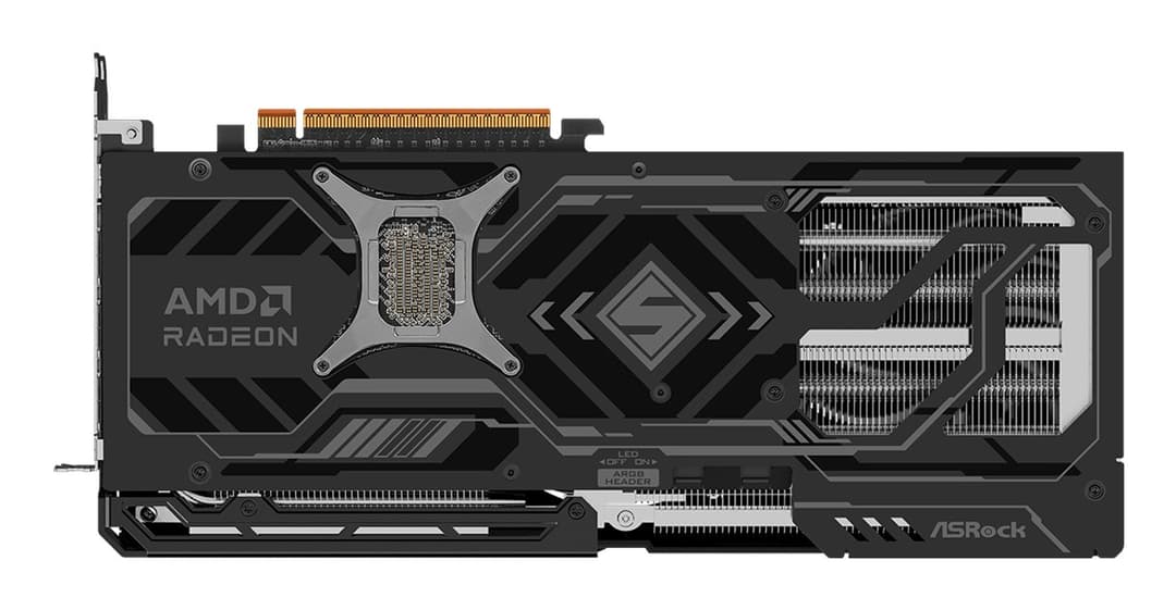 Asrock AMD Radeon RX 9070 XT Steel Legend Dark 16 GB GDDR6 - Image 5
