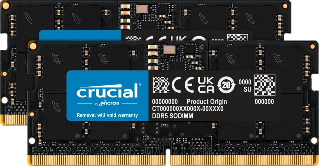 Crucial CT2K16G56C46S5 memory module 32 GB 2 x 16 GB DDR5 5600 MHz ECC - Image 1