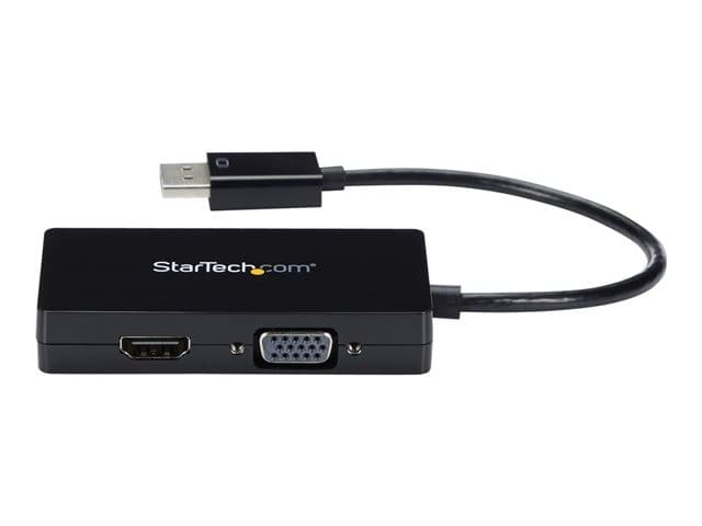 StarTech DP2VGDVHD 3-in-1 DisplayPort to HDMI VGA DVI Adapter Black - Image 2