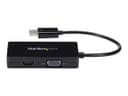 StarTech DP2VGDVHD 3-in-1 DisplayPort to HDMI VGA DVI Adapter Black thumbnail 2