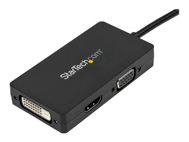StarTech DP2VGDVHD 3-in-1 DisplayPort to HDMI VGA DVI Adapter Black - Image 4