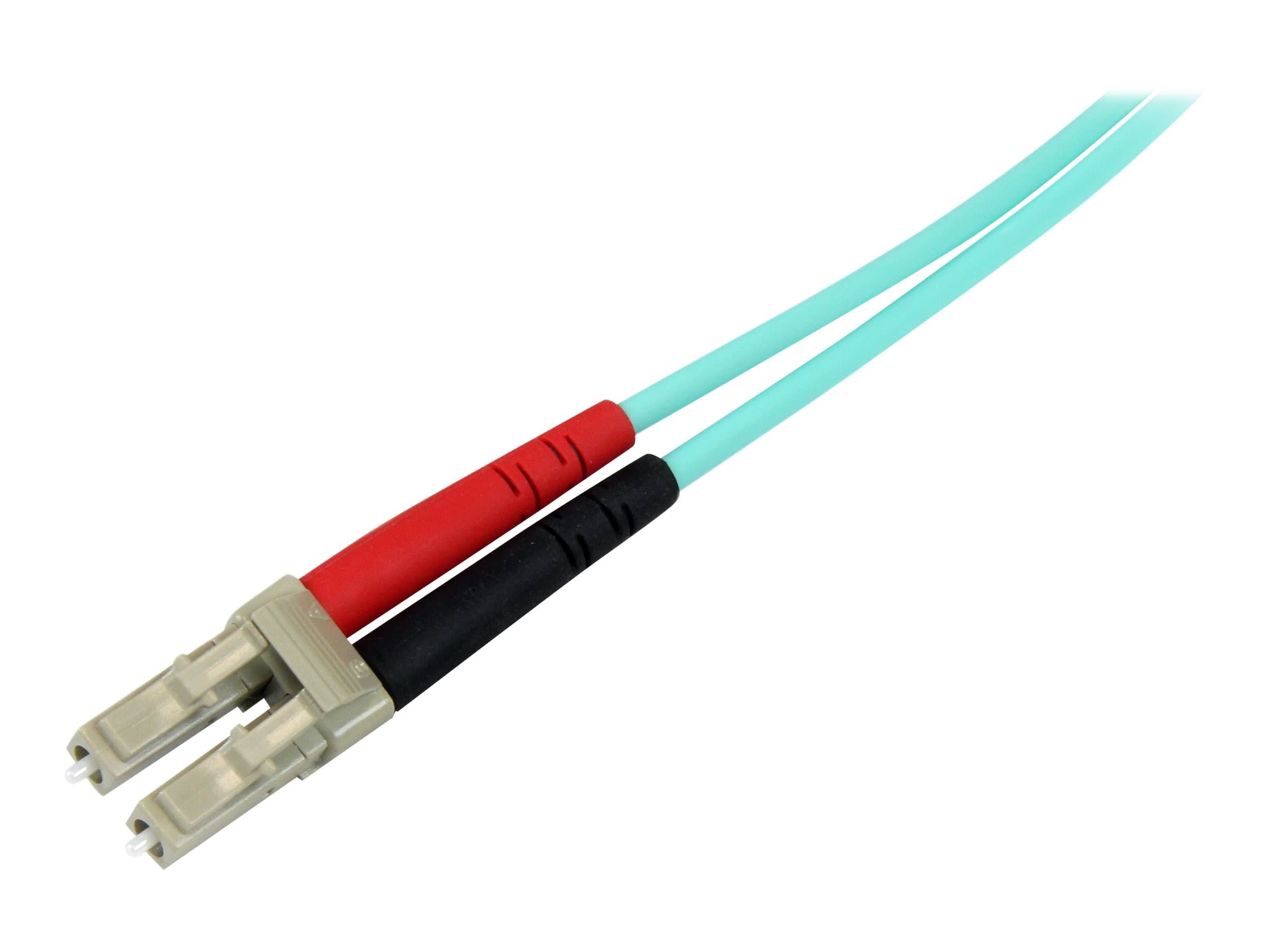 StarTech OM4 Duplex Multimode Fibre Patch Cable LC to LC Aqua 2m