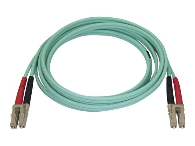 StarTech OM4 Duplex Multimode Fibre Patch Cable LC to LC Aqua 2m - Image 2