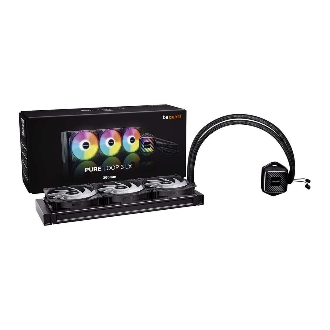 be quiet! Pure Loop 3 LX 360mm Intel/AMD AIO Liquid CPU Cooler - Black - Image 1