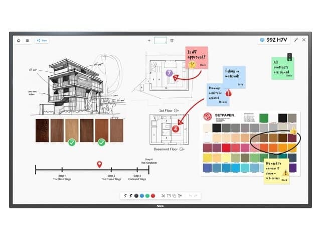 NEC MultiSync M551 Interactive flat panel 139.7 cm (55") LCD 500 cd/m² 4K Ultra HD Black Touchscreen 24/7 - Image 1