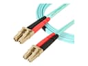 StarTech 450FBLCLC5 OM4 Duplex Multimode Fiber Patch Cable LC to LC 5m Aqua thumbnail 1