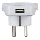 Hama World to Europe USB Travel Adapter, 1 x USB, White thumbnail 3