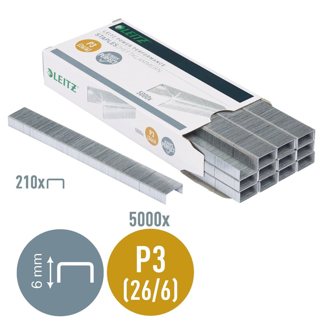 Leitz Staples P3 26/6 Box of 5000 - Image 2