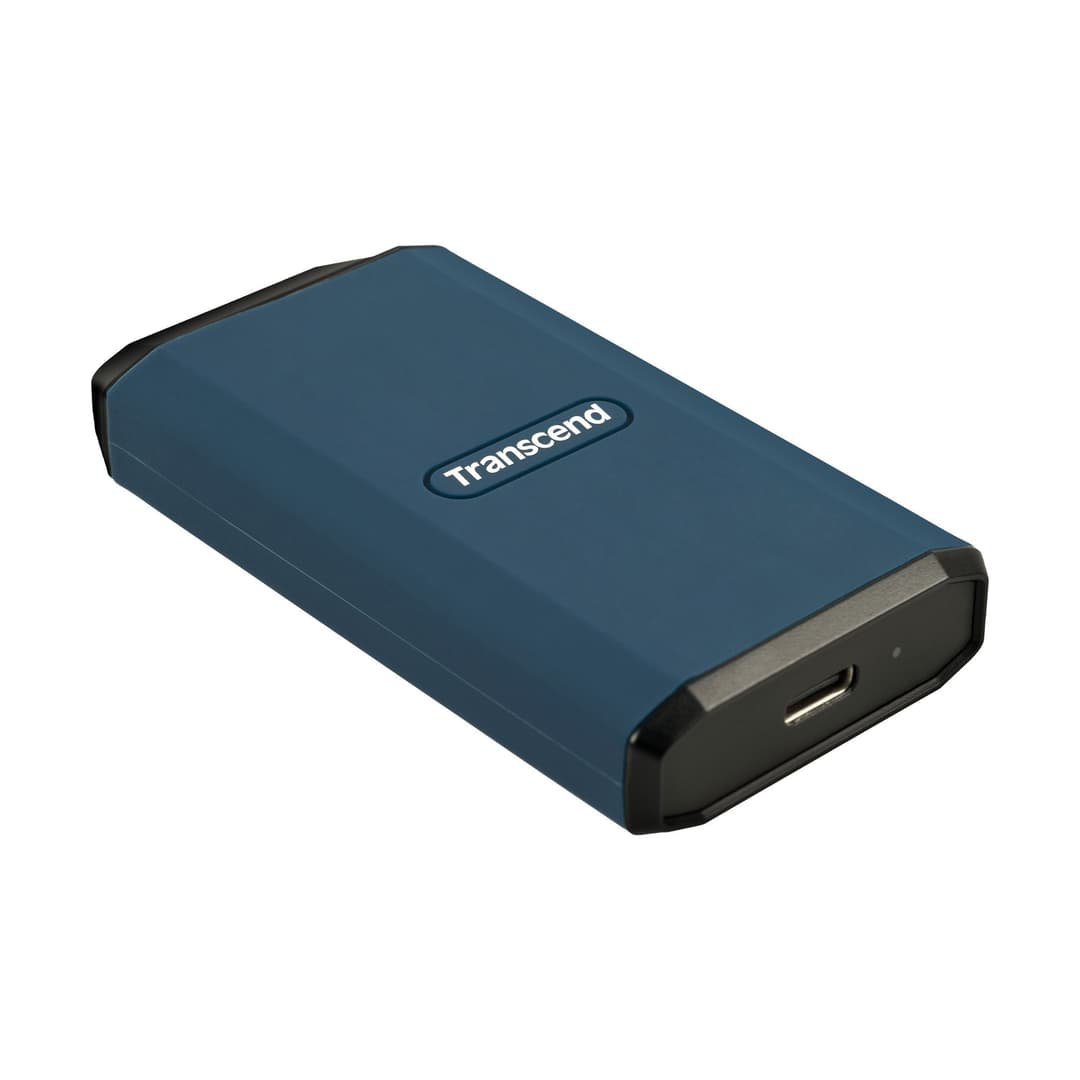 2TB Transcend ESD410C Portable SSD USB 20Gbps Type-A/Type-C Rugged Water-Resistant Dark Blue - Image 1