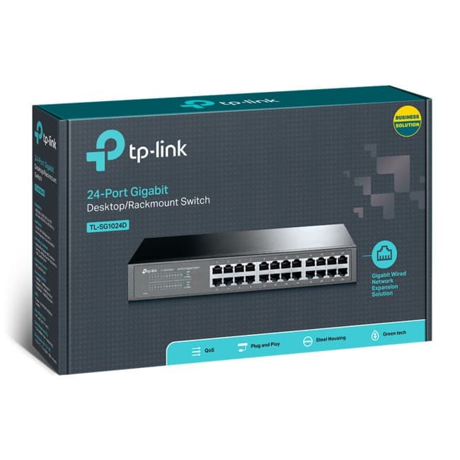 TP-LINK TL-SG1024D 24-Port Gigabit Switch - switch - 24 ports - unmanaged - desktop - Image 4