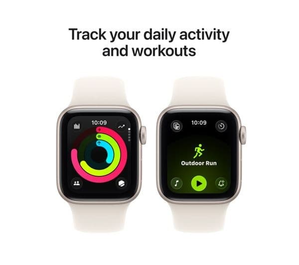 APPLE Watch SE 3 - 40 mm Starlight Aluminium Case with Starlight Sport Band, M/L - Image 6