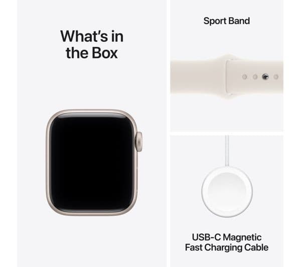 APPLE Watch SE 3 - 40 mm Starlight Aluminium Case with Starlight Sport Band, M/L - Image 9