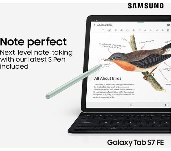 Samsung Galaxy Tab S7 FE 12.4-inch Wi-Fi 128GB 6GB RAM Tablet with S Pen - Mystic Green - Image 4