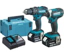 Makita DLX2131TJ 18V LXT Cordless Combi Drill (DHP482) & Impact Driver (DTD152) Twin Kit with 2 x 5.0Ah Batteries, Charger & Makpac Case thumbnail 1