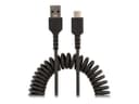 STARTECH R2ACC-50C-USB-CABLE Coiled USB-A to USB-C Cable USB 2.0 3A 50cm Black thumbnail 2
