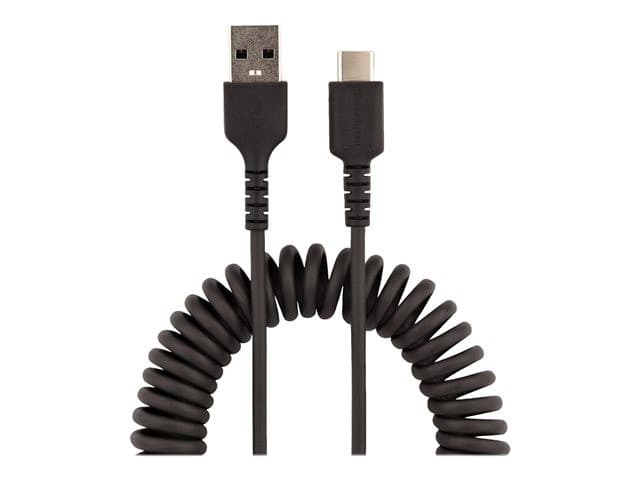 STARTECH R2ACC-50C-USB-CABLE Coiled USB-A to USB-C Cable USB 2.0 3A 50cm Black - Image 5