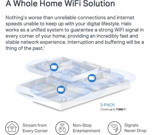 MERCUSYS Halo H80X AX3000 Whole Home Mesh Wi-Fi 6 System - Triple Pack - Image 4