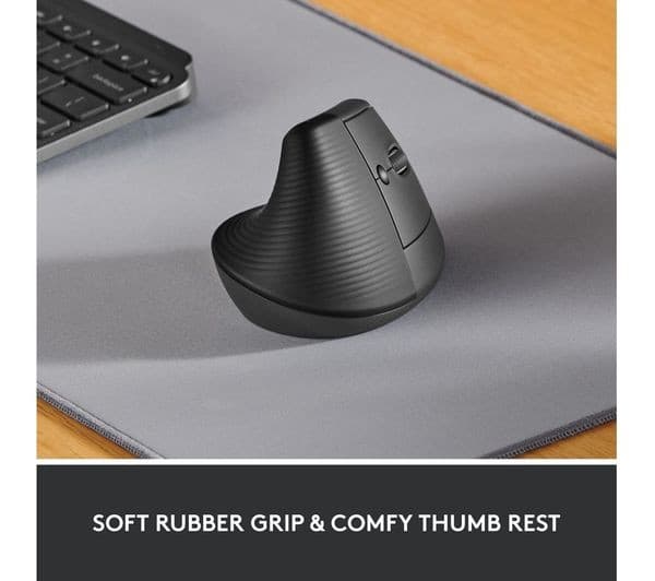 Logitech Lift Vertical Ergonomic Mouse - Graphite - Image 2