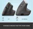 Logitech Lift Vertical Ergonomic Mouse - Graphite thumbnail 10