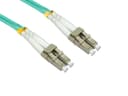 Cables Direct 10m OM4 LC-LC Duplex Multimode Fibre Optic Patch Cable - Aqua thumbnail 1