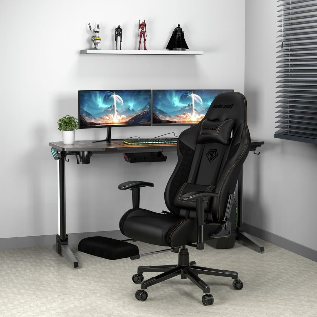 Anda seat Jungle 2 Medium Gaming Chair with Footrest - Black - Image 3
