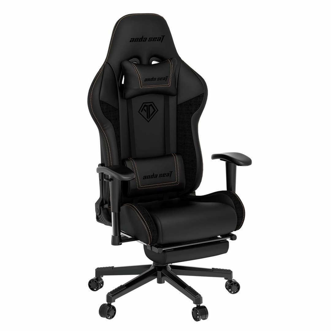 Anda seat Jungle 2 Medium Gaming Chair with Footrest - Black - Image 4
