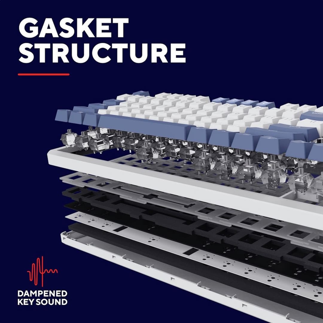 GXTrust GXT 872 Xyra TKL Gasket-Mount Mechanical Wired Gaming Keyboard, RGB, Hot-Swappable, 5-Pin LEOBOG Seiya Linear Switches, UK Layout - Image 6